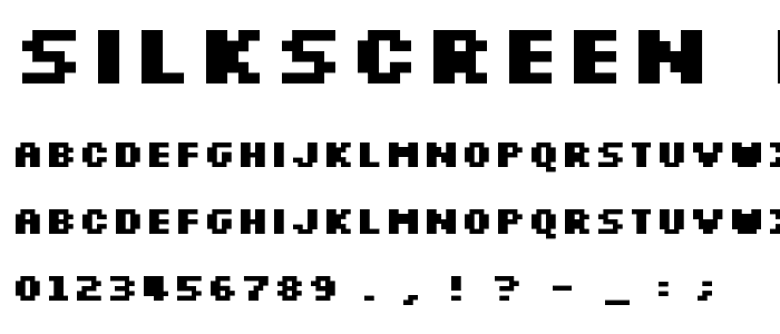 Silkscreen Bold font